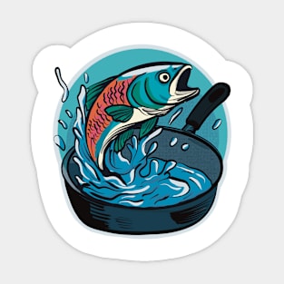 Fresh Fish in the Pan Sticker